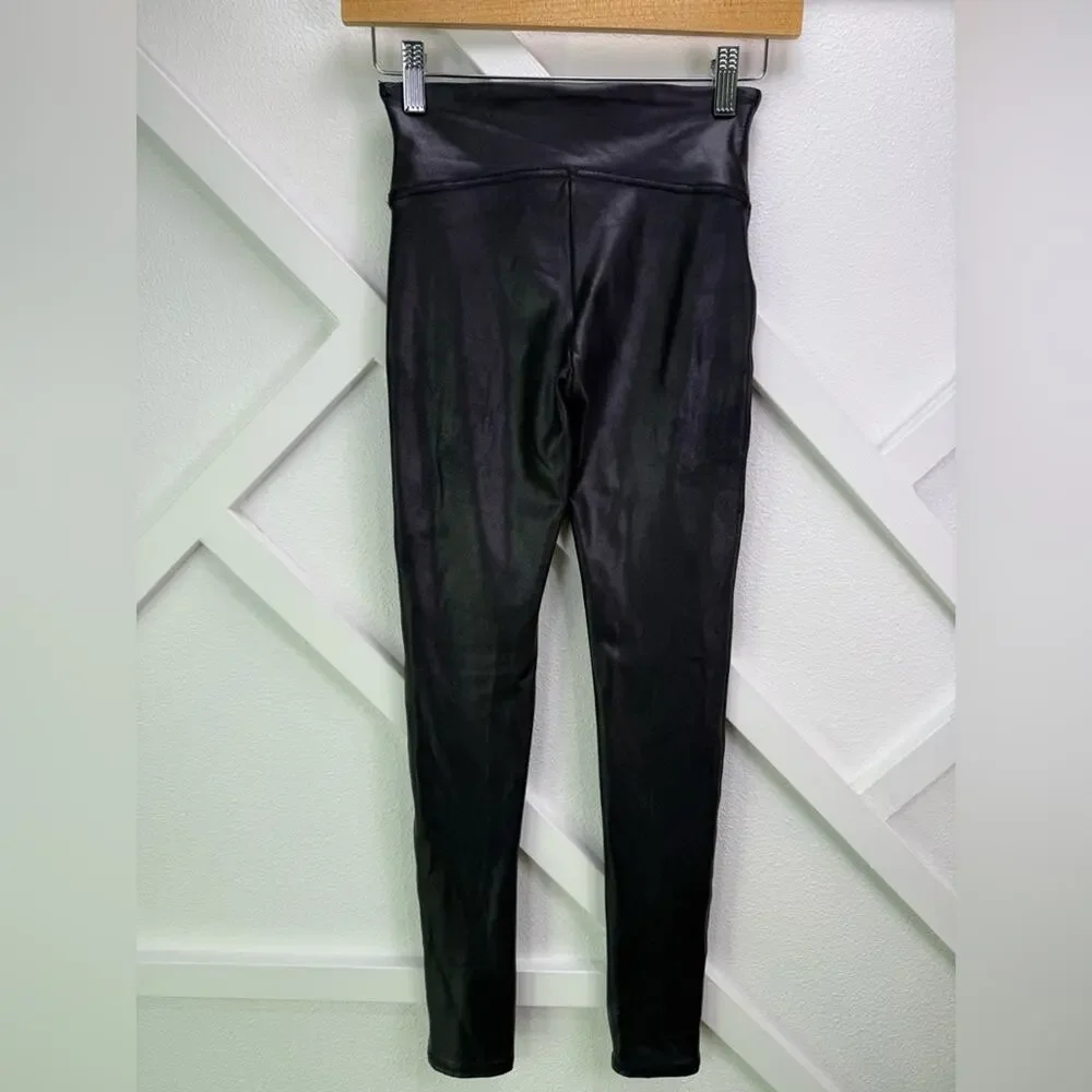 Spanx Faux Leather Leggings Black Size Small